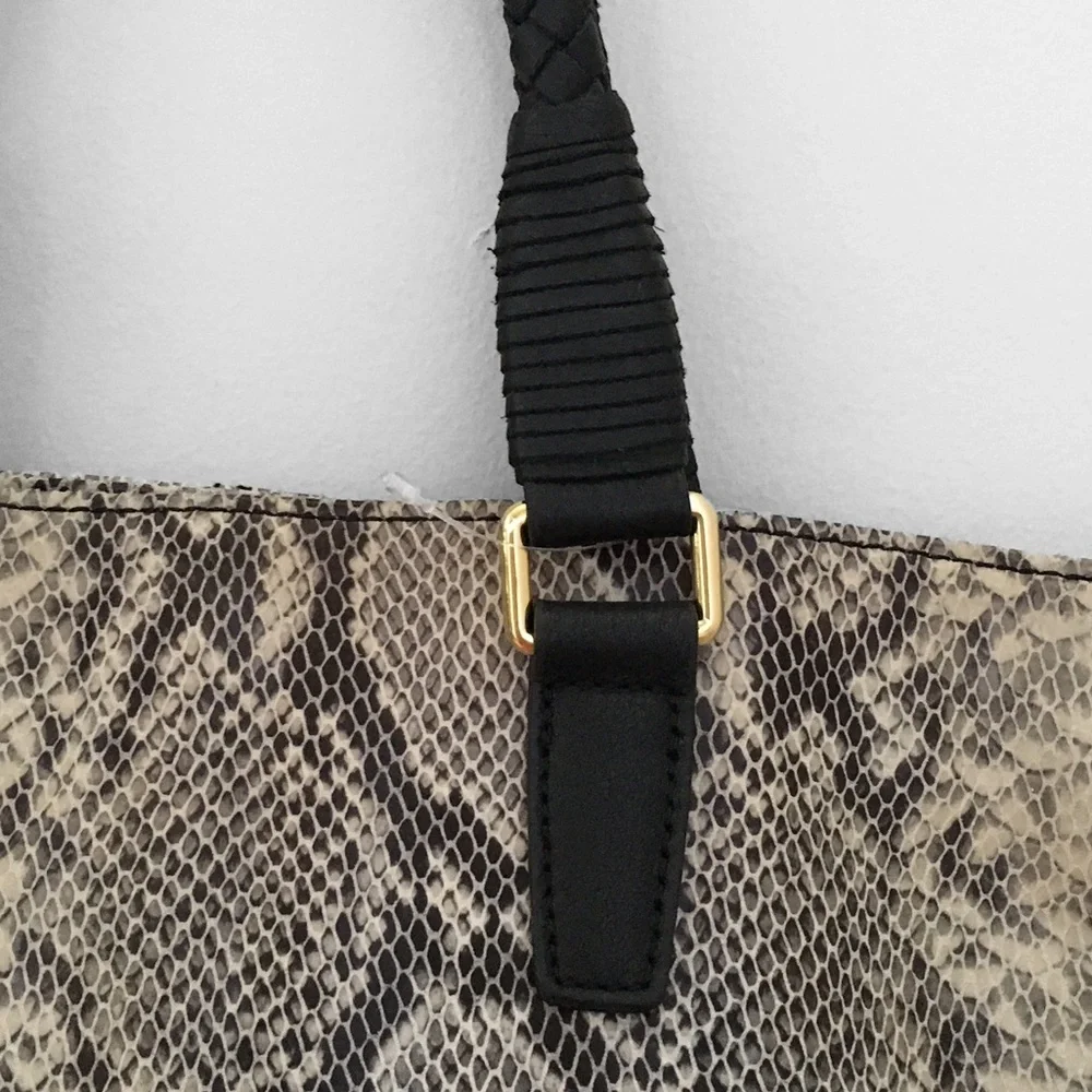 Margot Snakeskin Leather Tote Shoulder Bag - Picture 5 of 6